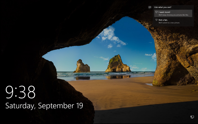 Image of Windows 10 Lockscreen with Spotlight